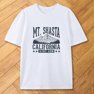 Mt Shasta California Mountain Graphic Tee Gorpcore Aesthetic